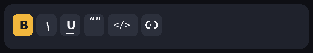 Rich editor toolbar